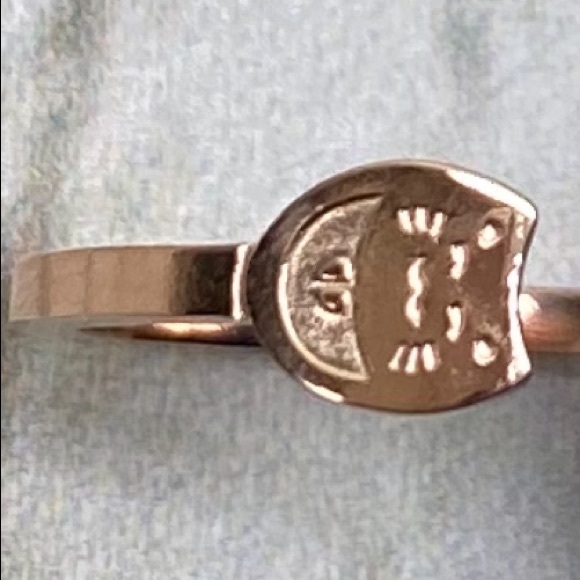 Kitty Cat Ring Adjustable Rose Gold Tone - Picture 2 of 5